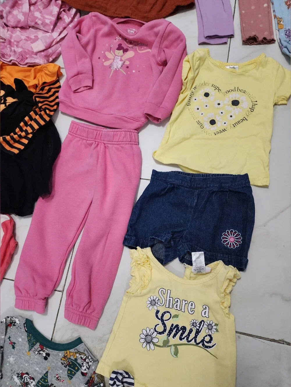 Lot of Girls' Mixed Pajama Sets and Tops , Dresses - 24 Pices Size 2T